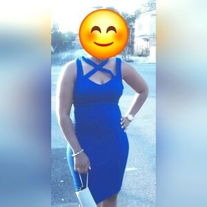Blue Fitted Fun Dress